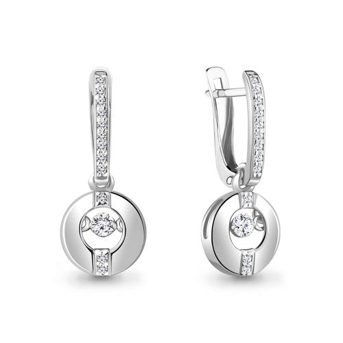 Сапфир каталог товаров Серьги из серебра с фианитом