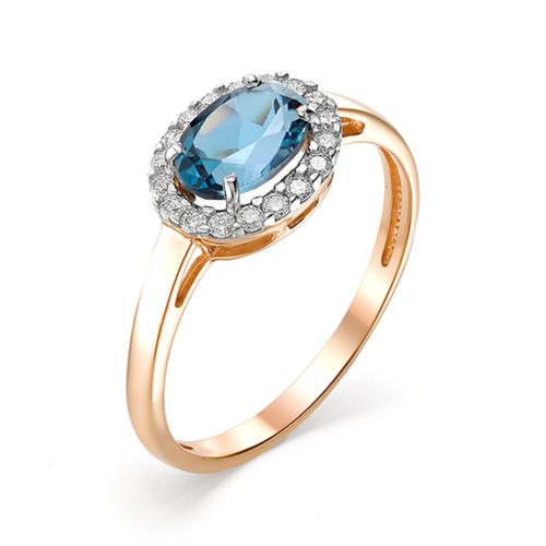 Сапфир каталог товаров Кольцо из золота с фианитом, топазом
