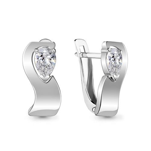 Сапфир каталог товаров Серьги из серебра с фианитом