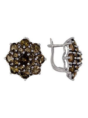 Сапфир каталог товаров Серьги из серебра с раух-топазом