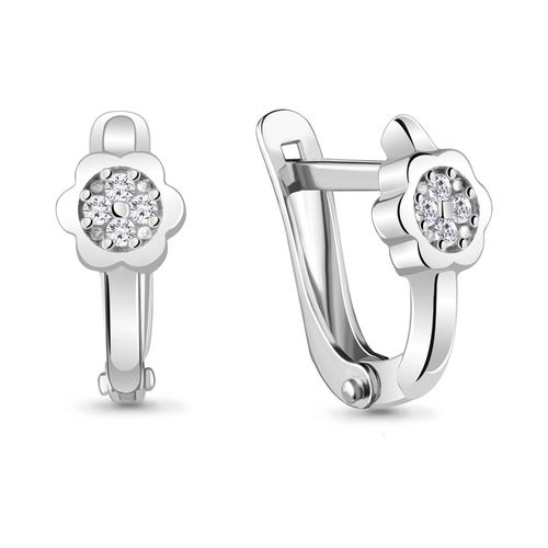 Сапфир каталог товаров Серьги из серебра с фианитом