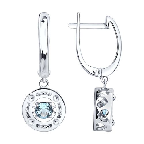 Сапфир каталог товаров Серьги из серебра с фианитом