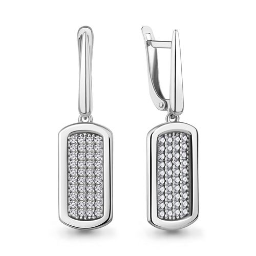 Сапфир каталог товаров Серьги из серебра с фианитом