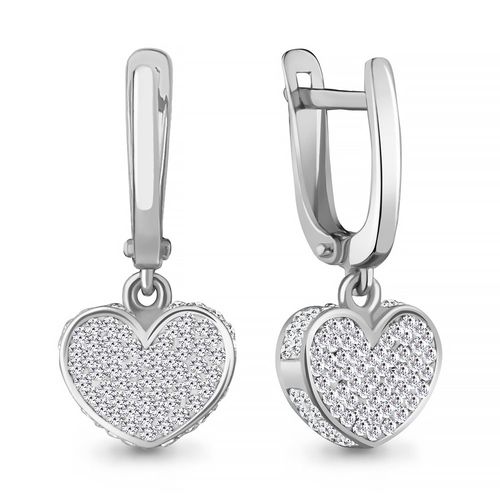 Сапфир каталог товаров Серьги из серебра с стеклом