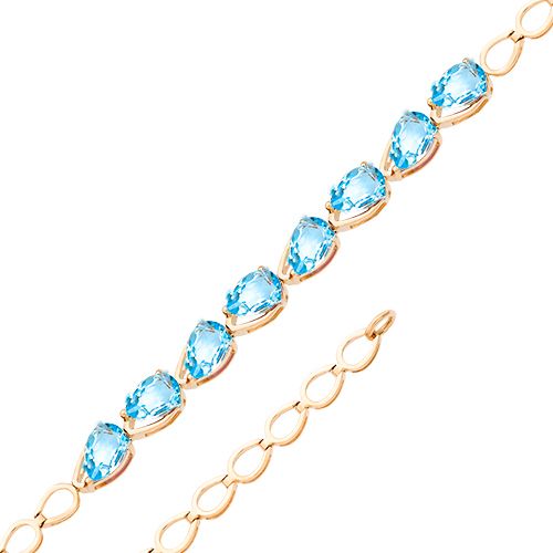 Сапфир каталог товаров Браслет женский из золота с топазом