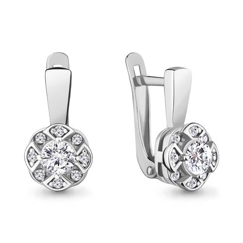 Сапфир каталог товаров Серьги из серебра с фианитом