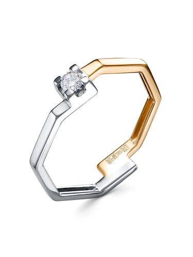 Сапфир каталог товаров Кольцо из комбинированного золота с бриллиантом