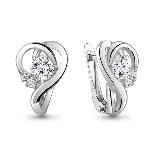 Сапфир каталог товаров Серьги из серебра с фианитом