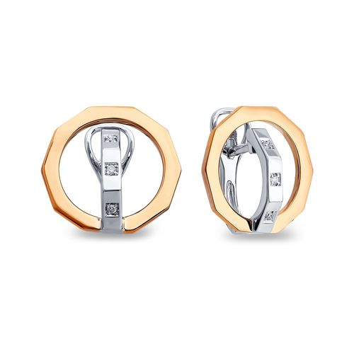 Сапфир каталог товаров Серьги из комбинированного золота с бриллиантом