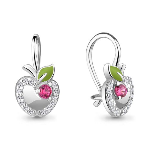 Сапфир каталог товаров Серьги детские из серебра с фианитом, корундом, эмалью