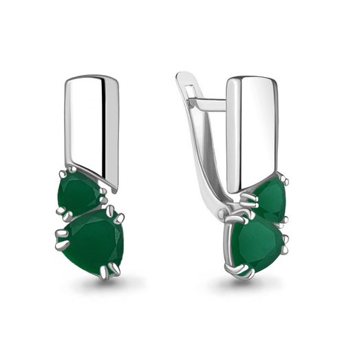 Сапфир каталог товаров Серьги из серебра с агатом