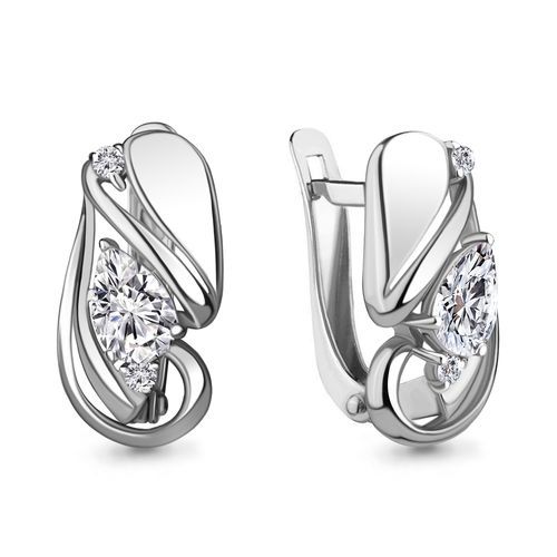 Сапфир каталог товаров Серьги из серебра с фианитом