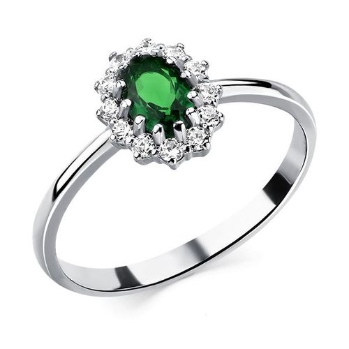 Сапфир каталог товаров Кольцо из серебра с фианитом