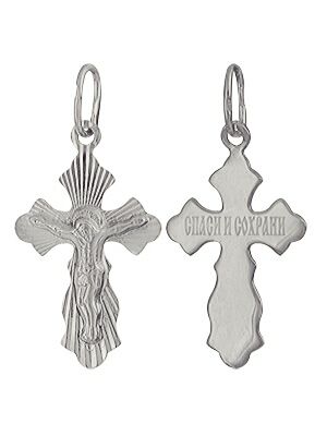 Сапфир каталог товаров Подвеска крест из серебра