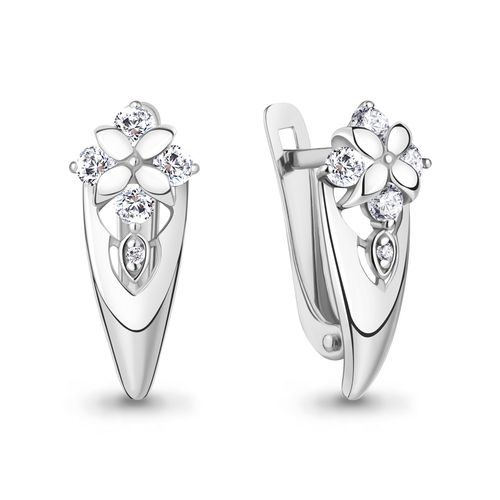 Сапфир каталог товаров Серьги из серебра с фианитом