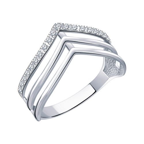 Сапфир каталог товаров Кольцо из серебра с фианитом