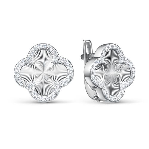 Сапфир каталог товаров Серьги из серебра с фианитом