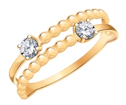 Сапфир каталог товаров Кольцо из золота с фианитом