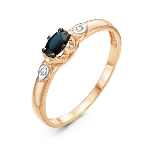 Сапфир каталог товаров Кольцо из золота с бриллиантом, сапфиром