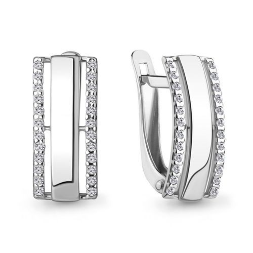 Сапфир каталог товаров Серьги из серебра с фианитом