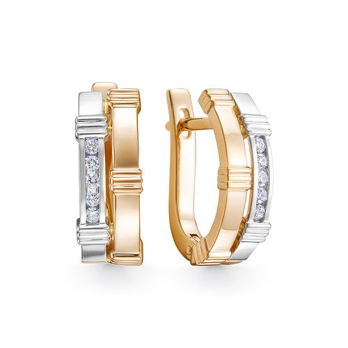 Сапфир каталог товаров Серьги из комбинированного золота с бриллиантом