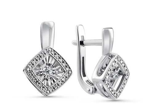 Сапфир каталог товаров Серьги из белого золота с бриллиантом