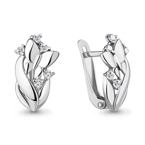 Сапфир каталог товаров Серьги из серебра с фианитом