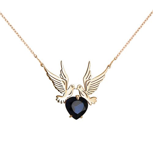 Сапфир каталог товаров Колье из золота с корундом