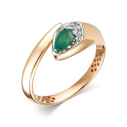 Сапфир каталог товаров Кольцо из золота с бриллиантом, изумрудом
