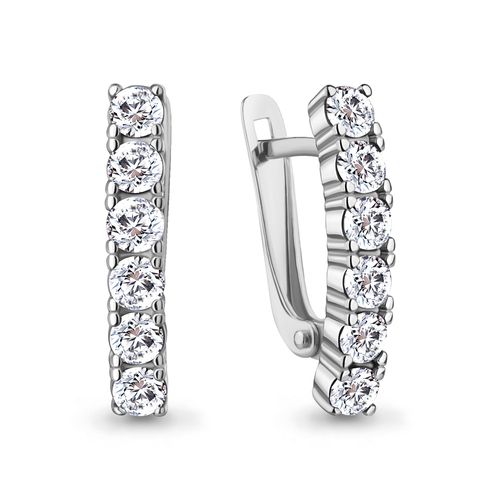 Сапфир каталог товаров Серьги из серебра с фианитом