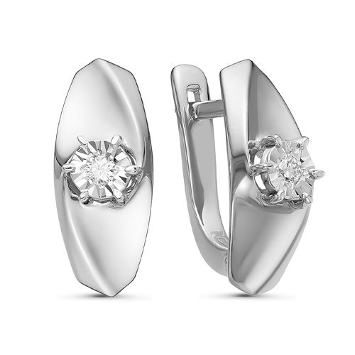 Сапфир каталог товаров Серьги из белого золота с бриллиантом