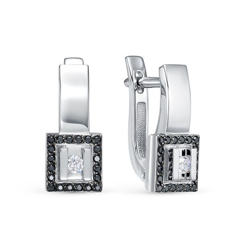 Сапфир каталог товаров Серьги из белого золота с бриллиантом