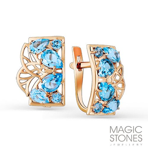 Сапфир каталог товаров Серьги из золота с топазом