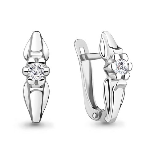 Сапфир каталог товаров Серьги из серебра с фианитом