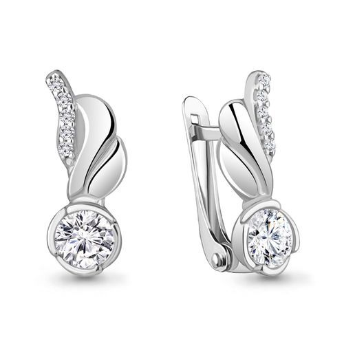 Сапфир каталог товаров Серьги из серебра с фианитом