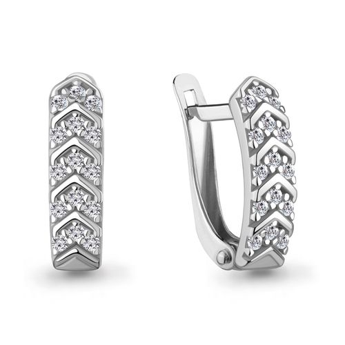 Сапфир каталог товаров Серьги из серебра с фианитом