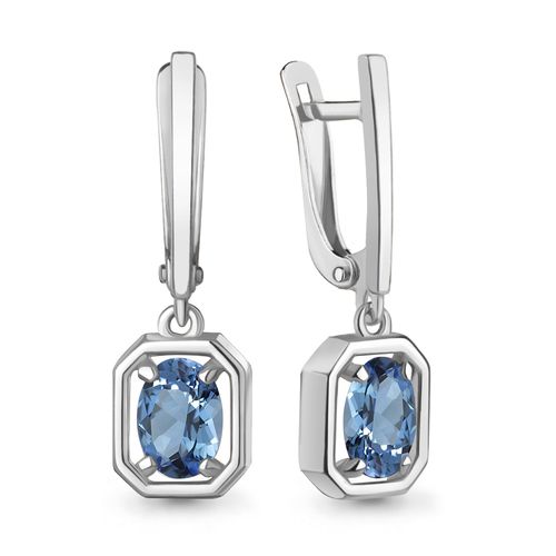 Сапфир каталог товаров Серьги из серебра с топазом