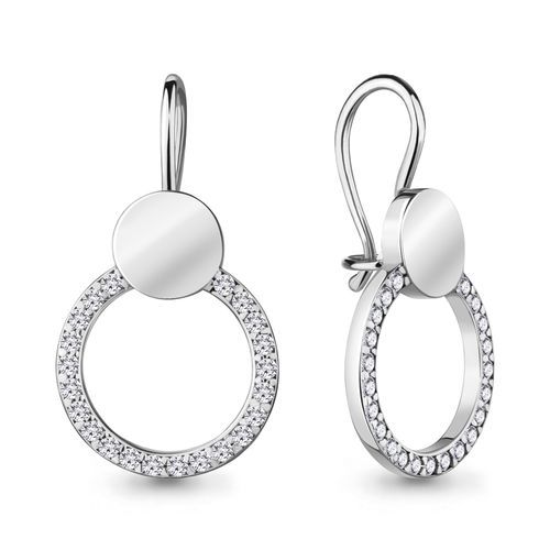 Сапфир каталог товаров Серьги из серебра с фианитом