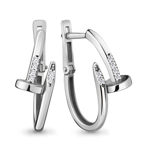 Сапфир каталог товаров Серьги из серебра с фианитом