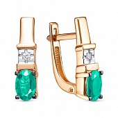 Сапфир каталог товаров Серьги из золота с бриллиантом, изумрудом