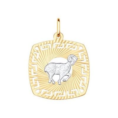Сапфир каталог товаров Подвеска знак зодиака из золота 