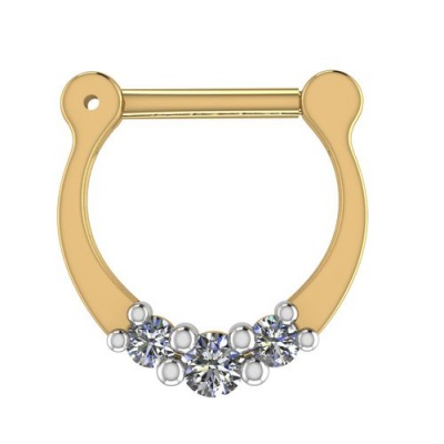Сапфир каталог товаров Пирсинг из золота с фианитом 