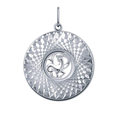 Сапфир каталог товаров Подвеска знак зодиака из серебра 