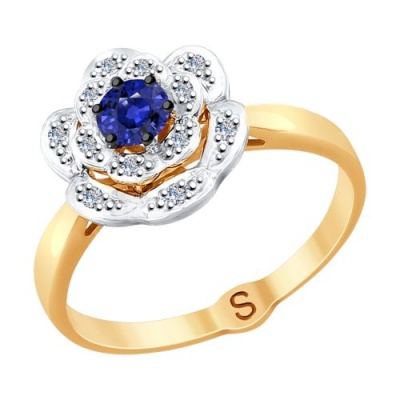 Сапфир каталог товаров Кольцо из золота с бриллиантом, сапфиром 
