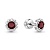 Сапфир каталог товаров Серьги гвоздики из серебра с фианитом, гранатом