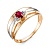 Сапфир каталог товаров Кольцо из золота с бриллиантом, рубином