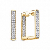 Сапфир каталог товаров Серьги из желтого золота с бриллиантом