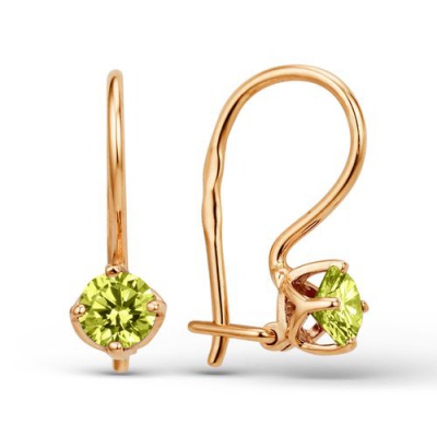 Сапфир каталог товаров Серьги-детские из золота с фианитом 