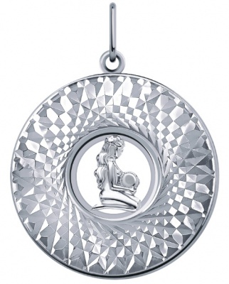 Сапфир каталог товаров Подвеска знак зодиака из серебра 