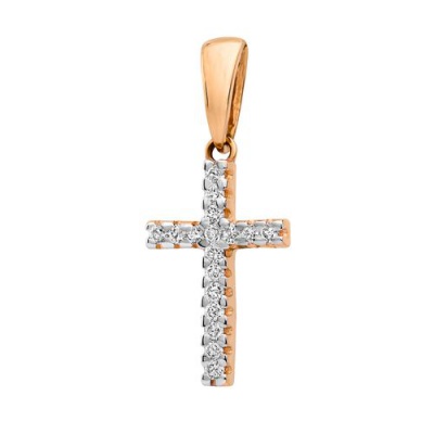 Сапфир каталог товаров Крест из золота с бриллиантом 